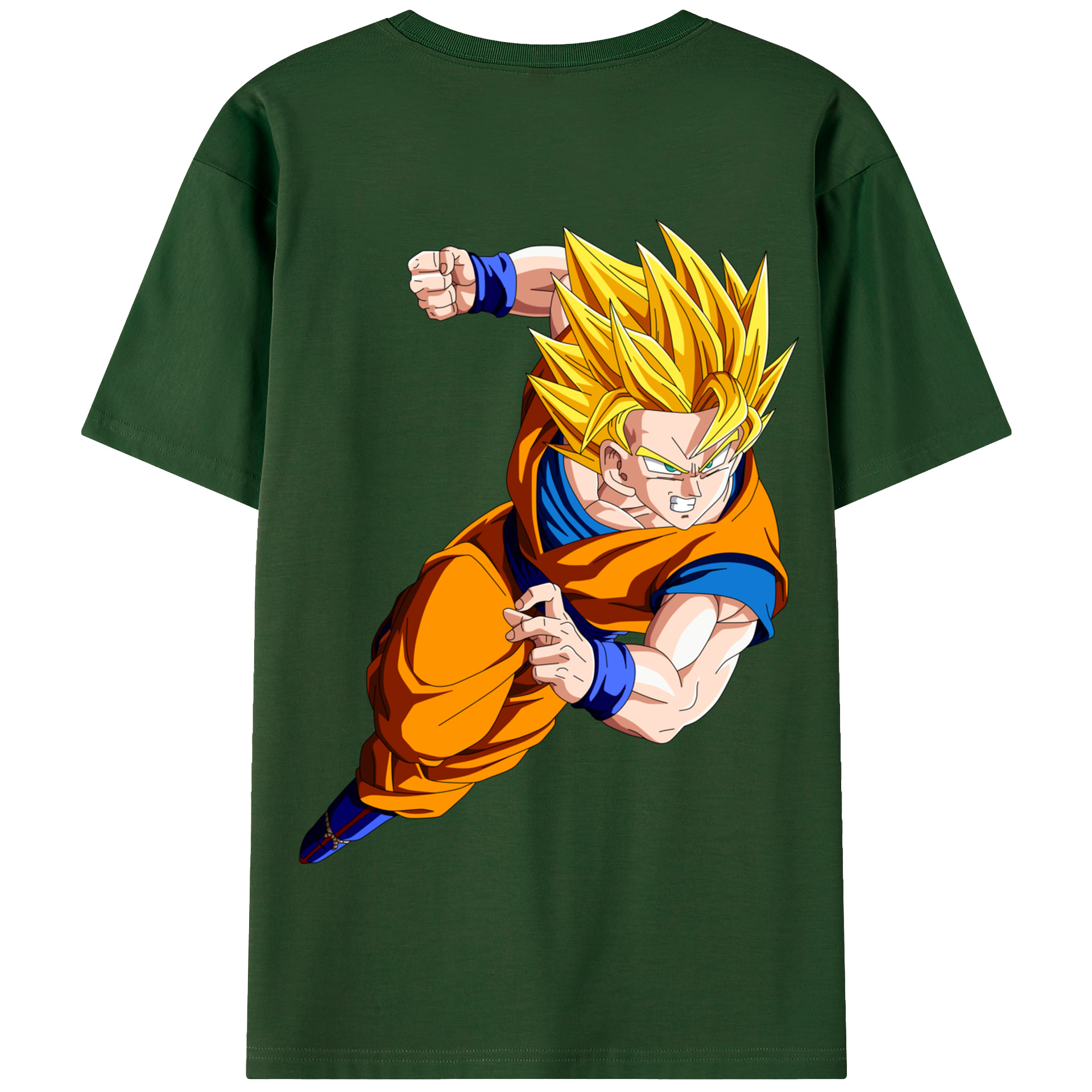 （画像用） ドラゴンボール 孫悟空（そん ごくう）Son Goku カカロット DRAGON BALL Kakarotto 綿100％半袖Tシャツ（背面プリント）